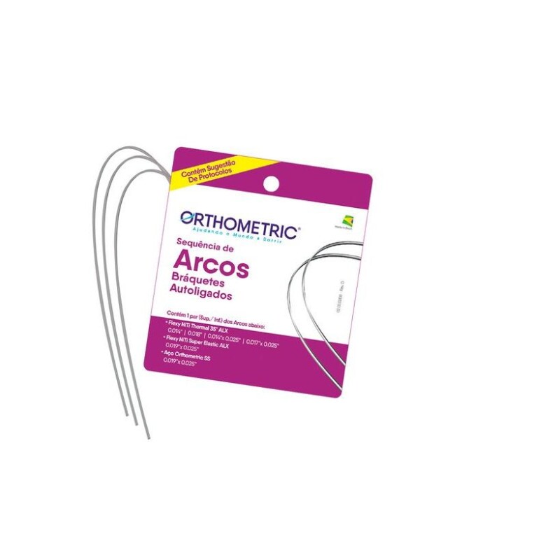 Sequência de Arcos para Bráquete Autoligado Orthometric