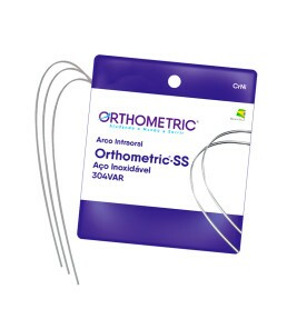 Arco Aço SS Retangular 0,017" x 0,025" Superior - Orthometric 