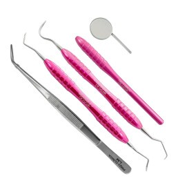 Kit Clínico Com 4 Peças de Aço Prata - LM Instrumental