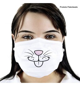 Máscara Cirúrgica Descartável Coelho - Fun Mask