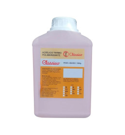 Resina Acrílica Termopolimerizável Pó 1kg Rosa Claro com Vei